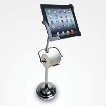 Bathroom Pedestal Stand With Roll Holder for iPad