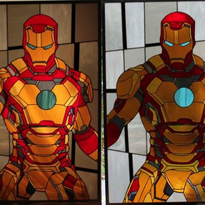 Iron Man 3’s Mark 47 Armor In Stained Glass