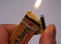 Cigarette Lighter Shaped Like A Juicy Fruit Chewing Gum Pack