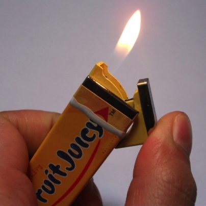 Cigarette Lighter Shaped Like A Juicy Fruit Chewing Gum Pack