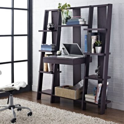 Ladder Bookcase with Desk
