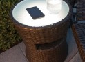 LED Patio Side Table with Built-In Speaker