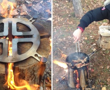 Use the Sportes MITI-001 Grill to Cook With Only A Chopped Log