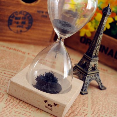 Hand-blown Magnetic Sand Hourglass