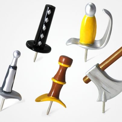 Medieval Weapons Push Pins