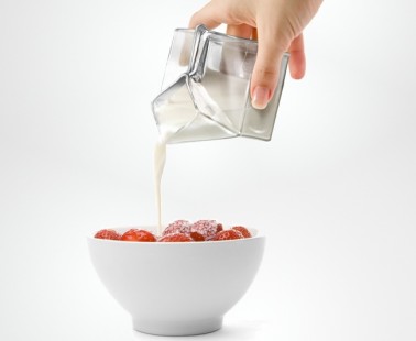 Milk Carton Shaped Glass Creamer