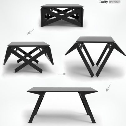 MK1 – A Coffee Table that Converts in Seconds Into a Dining Table