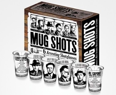 Infamous Mobsters Mug Shot Glasses