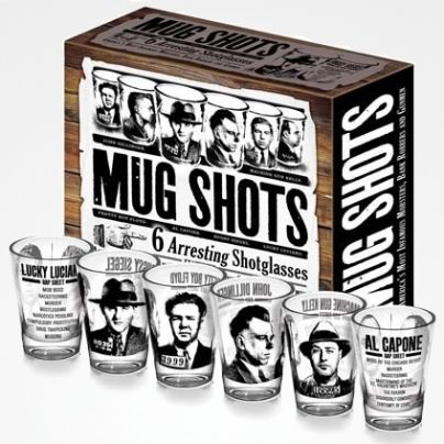 Infamous Mobsters Mug Shot Glasses
