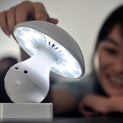 A Mushroom Shaped Speaker Lamp