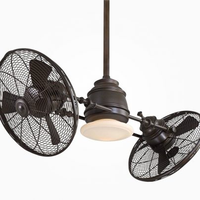 Twin Turbofan Heads Ceiling Fan