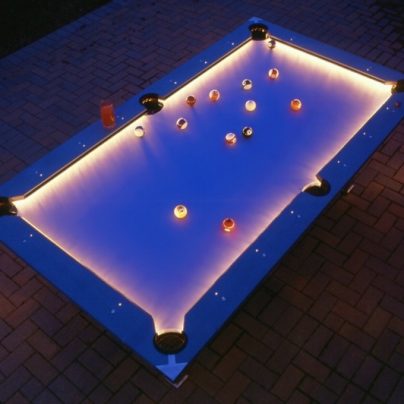 Outdoor Pool Table With Integrated Lights