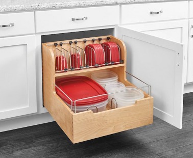 The Rev-A-Shelf 4FSCO Is A Food Storage Container Organizer That Glides Out Of Your Cupboard