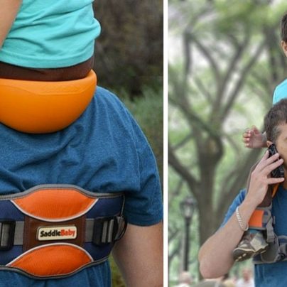 Carry Your Child On Your Shoulders With This Handy Baby Saddle