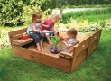 Covered Sandbox With Benches