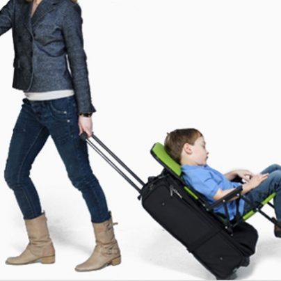 This Add-On Turns Any Wheeled Luggage into a Travel Stroller