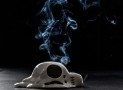 Melted Skull Incense Burner