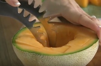 The EZ Slice Right Is a Kitchen Gadget That Perfectly Slices or Cubes Melons in Seconds