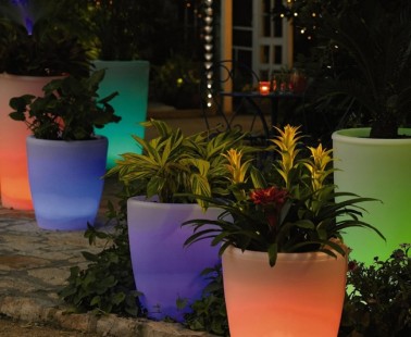 Solar Illuminated Planters