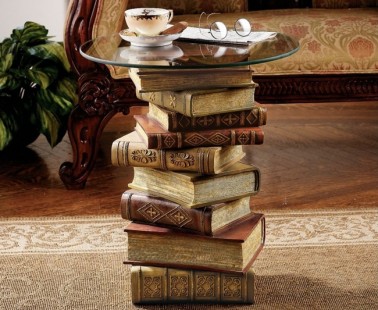 Stack of Books End Table