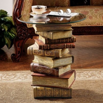 Stack of Books End Table