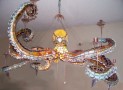 Stained Glass Octopus Chandelier