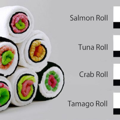 Kitchen Towels That Become Sushi Rolls When Rolled Up