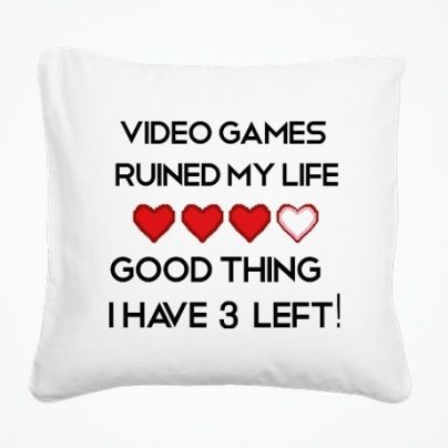 Video Games Ruined My Life Throw Pillow