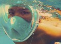 Water-Tight Snorkel Mask Keeps Your Face Dry Under Water